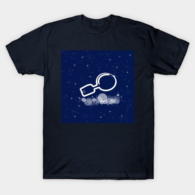 frying pan, cooking, tableware, kitchen utensils, household item, technology, light, universe, cosmos, galaxy, shine, concept T-Shirt by grafinya